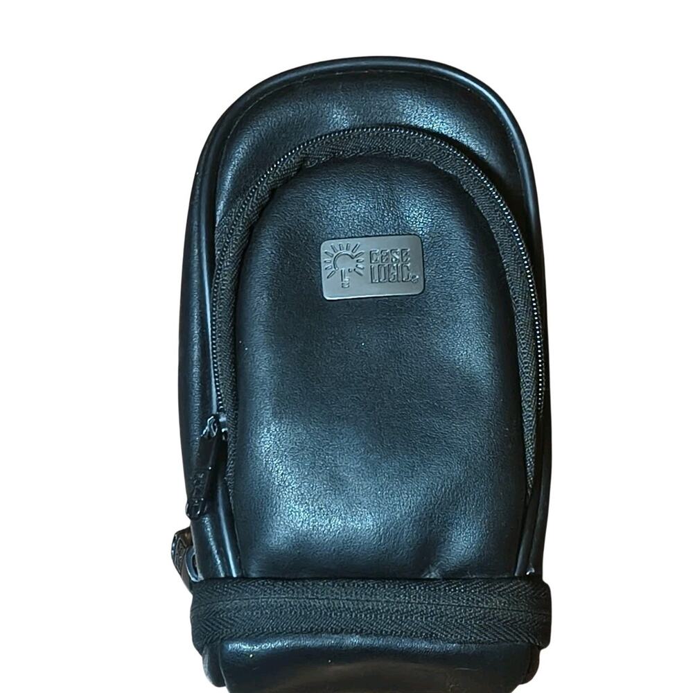 Vintage Case Logic Black Padded Leather Small Camera Case with Belt Loop